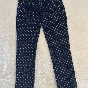 J. Crew Navy Polka Dot Pants